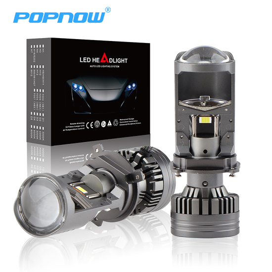 POPNOW Headlight Len Car Led Lens Lights 130W 26000LM Led Projector Lens H4 LED Headlights for Cars