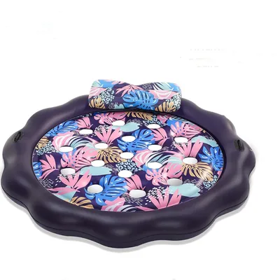 PVC Inflatable Pool Float Mat with Headrest