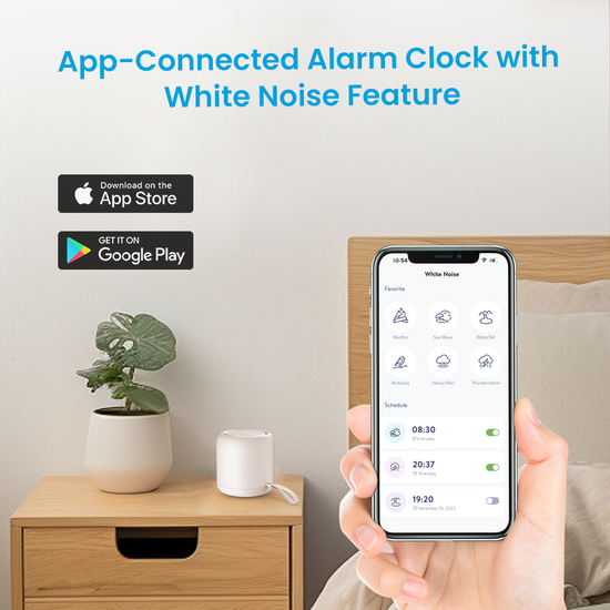 Portable Sleep Sound Machine with Smart Alarm Clock - Crystal Clear ...
