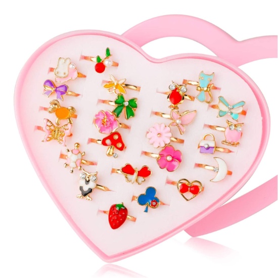 Princess Jewelry Finger Rings with Heart Shape Box | Gifts, Toys ...