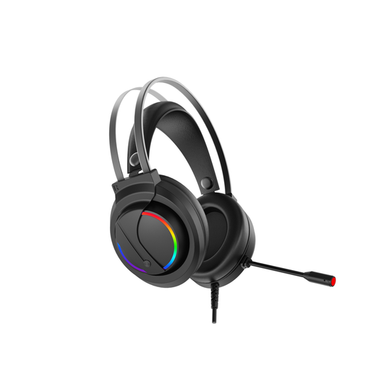 RGB Gaming Wired Headset Headphone With Double Head Beam Black ...