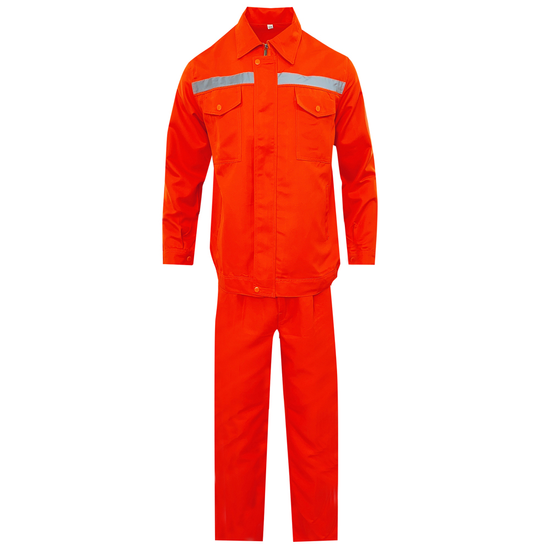RPET Orange 100 Cotton Fire Proof Aviator FR Coveralls Safety Uniform