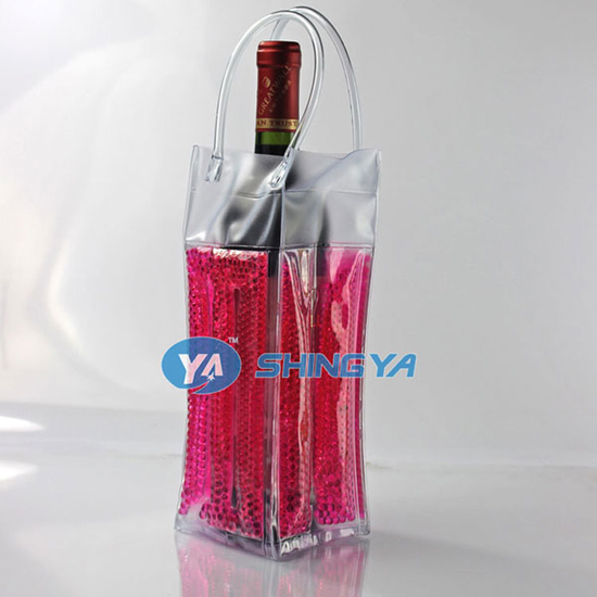 Reusable PVC Gel Bead Wine Bottle Cooler Bag Fashion, Clothing