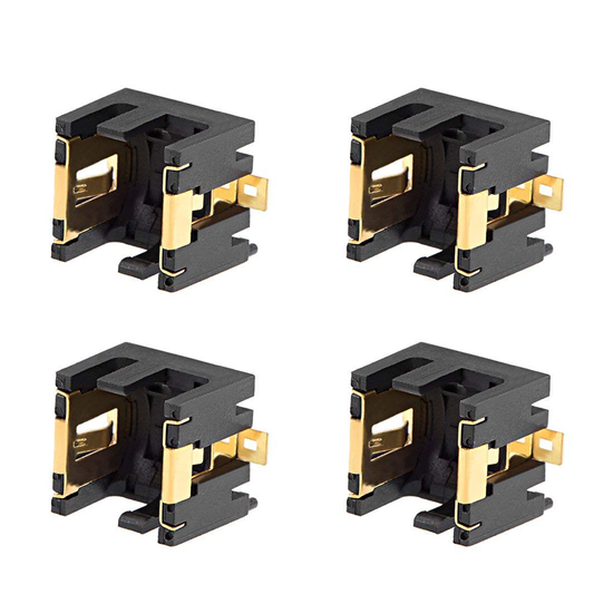 SMT Black Plastic Shell Coin Cell Button Battery Holder Socket for 2 x