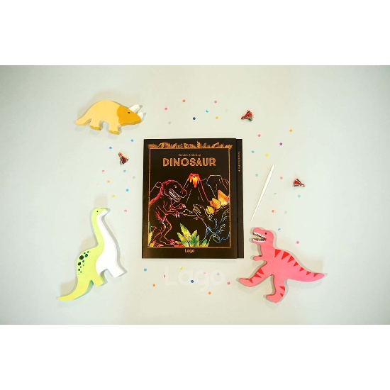 dinosaur scratch art book