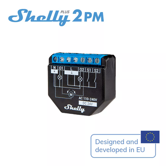 Shelly Plus 2PM Smart Home WiFi Relay 2 Channel With Power Metering Roller  Control Monitoring Percentage Roller Shutters Blind