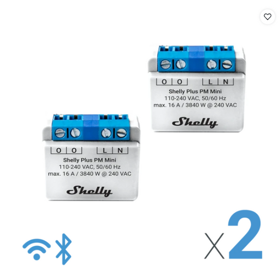 Shelly-1-x2 - The smallest Wi-Fi-operated relay switch.