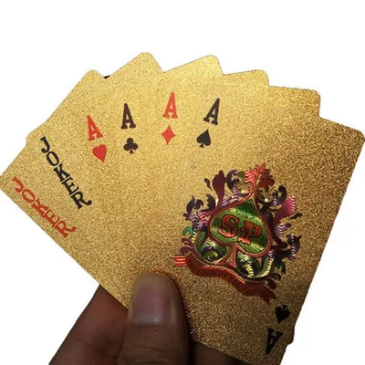 SmallOrders Dollar poker gold foil poker silver foil poker wholesale gold tuhao gold poker