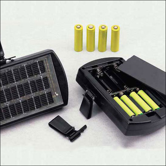 Solar Battery Charger for 4pcs "AA"/"AAA" size rechargeable battery