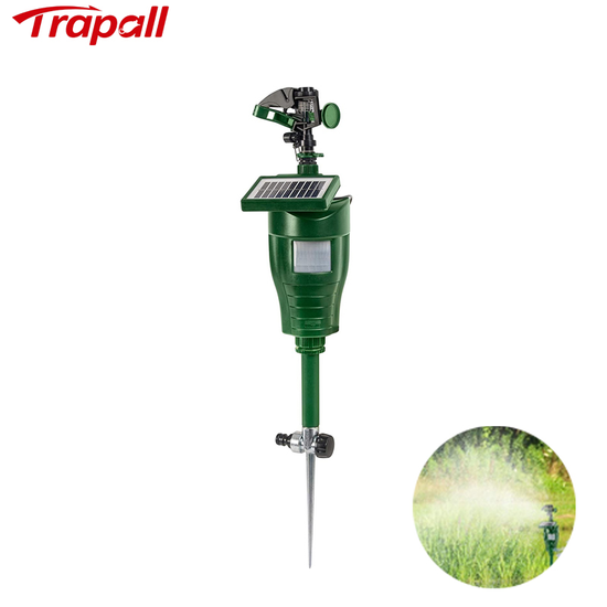 Solar Powered Garden Cat Deer Bird Deterrent Water Sprinkle Jet Animal Spray Repeller Garden