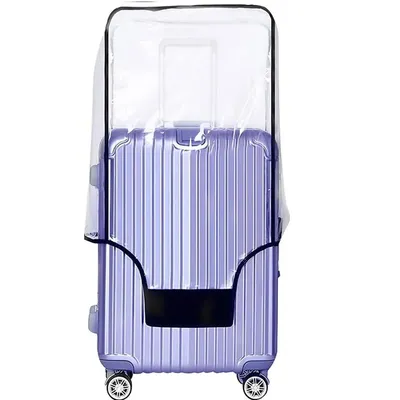 Suitcase Cover Full Transparent Thicken Luggage Cover Protector with Large hook and loop tape Waterproof PP Suitcase and Luggage Cover