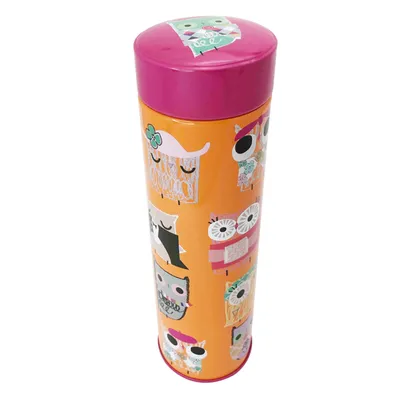 Tin tube box with 12 pcs color pencils