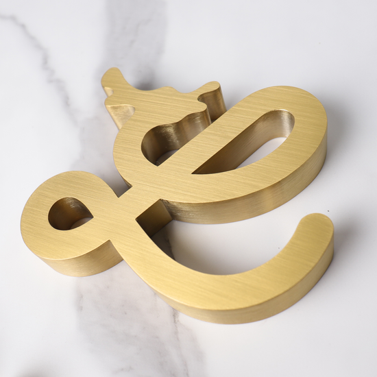 vintage c1910-20 wooden gold letter smaltz sign Landers 90