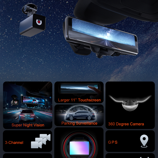 Universal Full Hd 360 Degree Car Dvr Dash Cam Night Vision G-sensor Loop Recording Dash Cam
