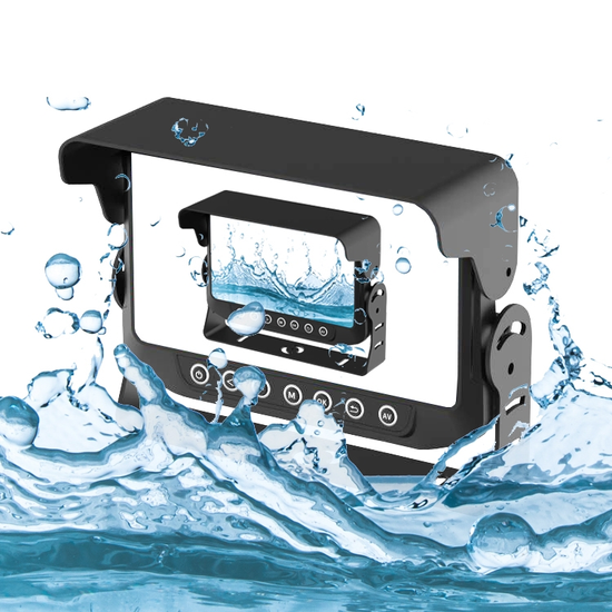 Universal IP69 Waterproof 1024*600 Pixel Monitor DC12-24V