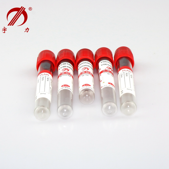 Vacuum Blood Collection Plain No Additive Tube Medical Consumable