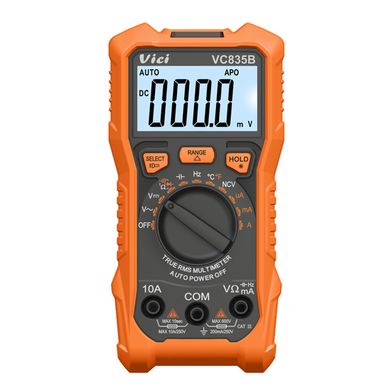 Vicimeter VC835B 1999 Counts Auto Range Portable Digital Multimeter ...