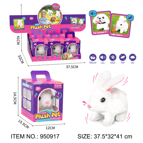 WALKING PLUSH RABBIT PLAYSET,6PCS/DISPLAY BOX | Educational Toys ...