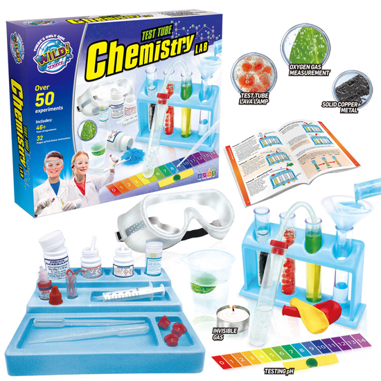 WILD! Science Test Tube Chemistry Lab 50+ Science Experiments and
