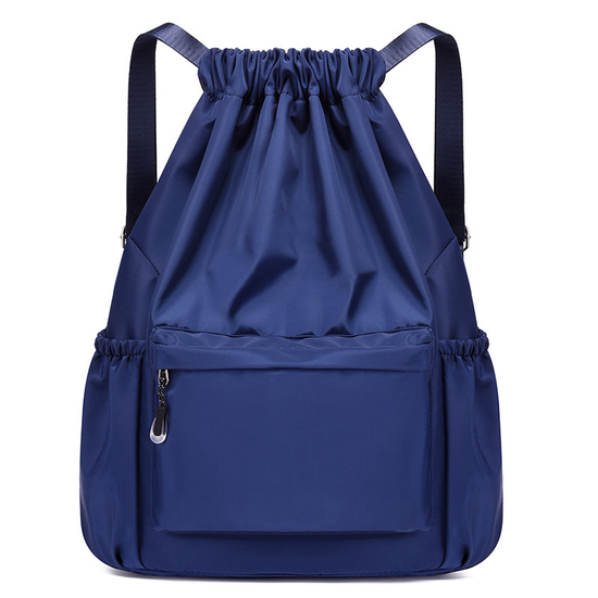 Waterproof Drawstring Backpack with Pockets, Custom Logo Sports Gym Bag ...