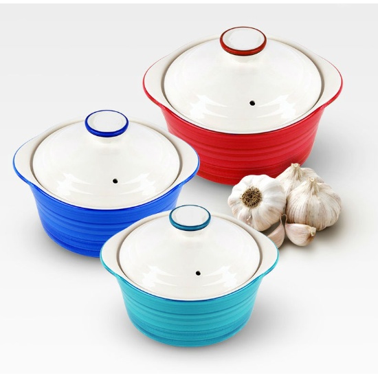 White Ceramic Heat Resistant Pot for Induction Home Products, Lights