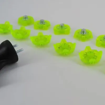 Wholesale fast twist neon green golf spikes for shoes
