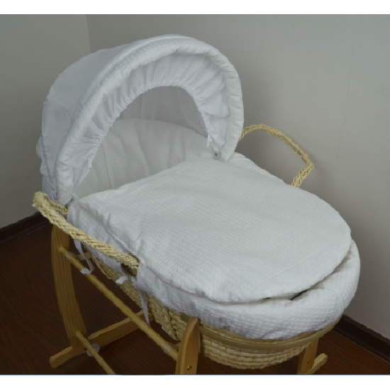 wicker baby cot