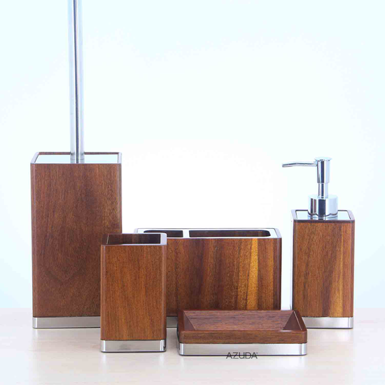 Wooden Bathroom Accessories Set Home Products, Lights & Constructions
