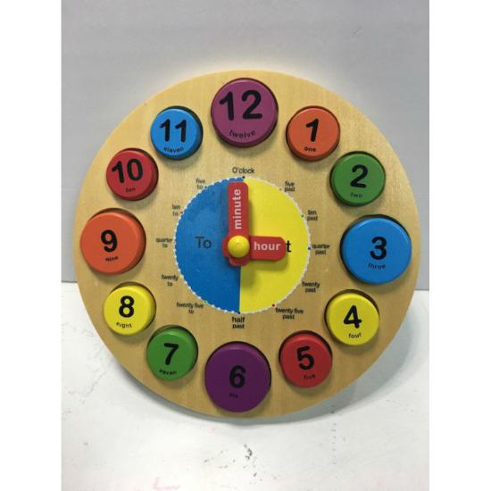 Wooden Teaching Clock 禮品，玩具和及體育用品