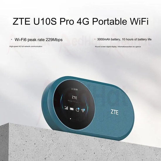ZTE U10S Pro 4G WiFi6 Pocket WiFi Blue By FedEx | Consumer 