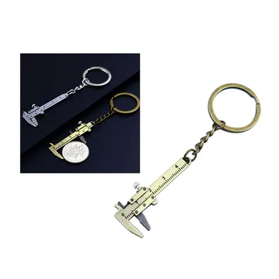 Zinc Alloy Mini Vernier Caliper Keychain