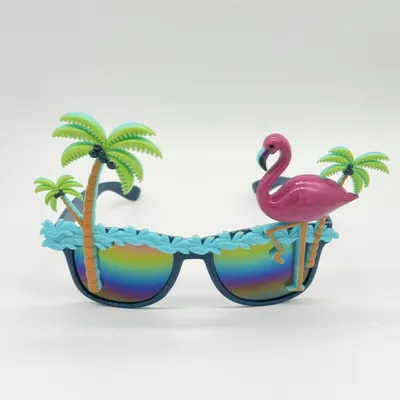 flamingo party glasses
