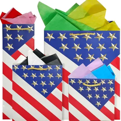 gfit bag with hotfoil and embossed stars