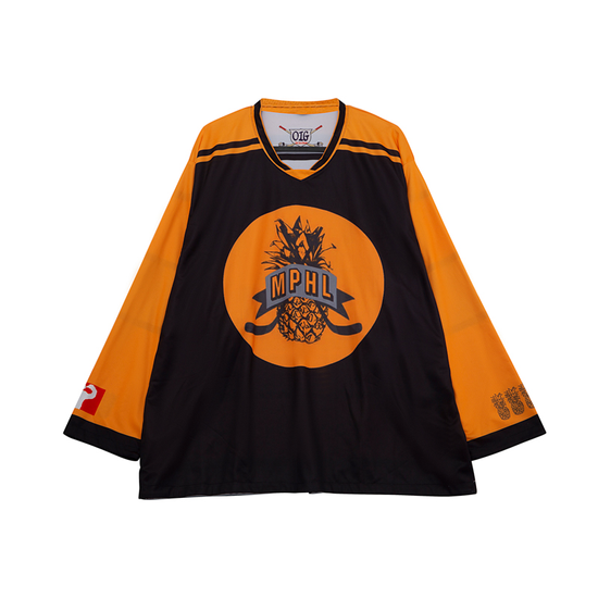 Custom Orange Hockey Jersey Design Sublimation Printing Ice Hockey